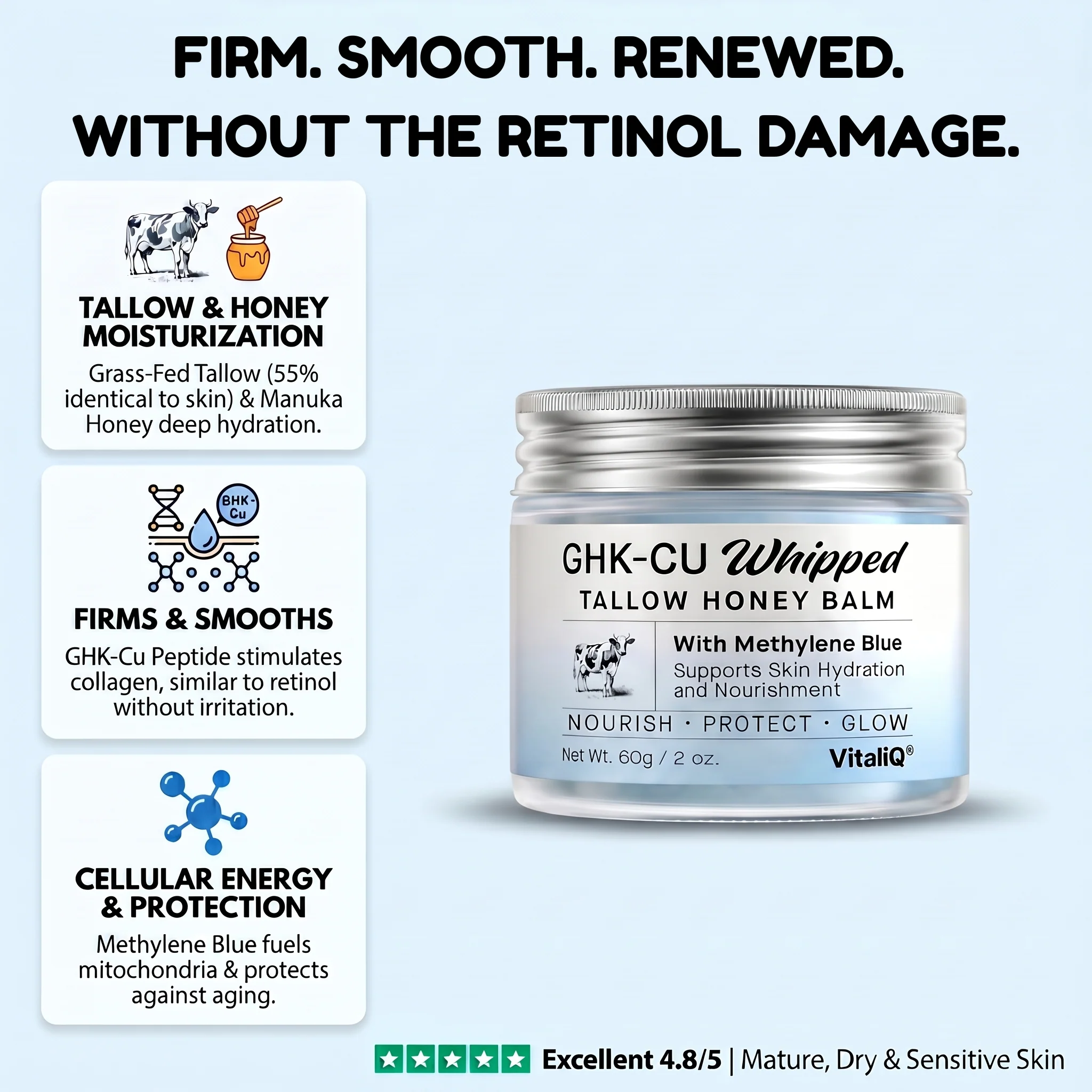 Copper Peptides GHK-Cu Beef Tallow