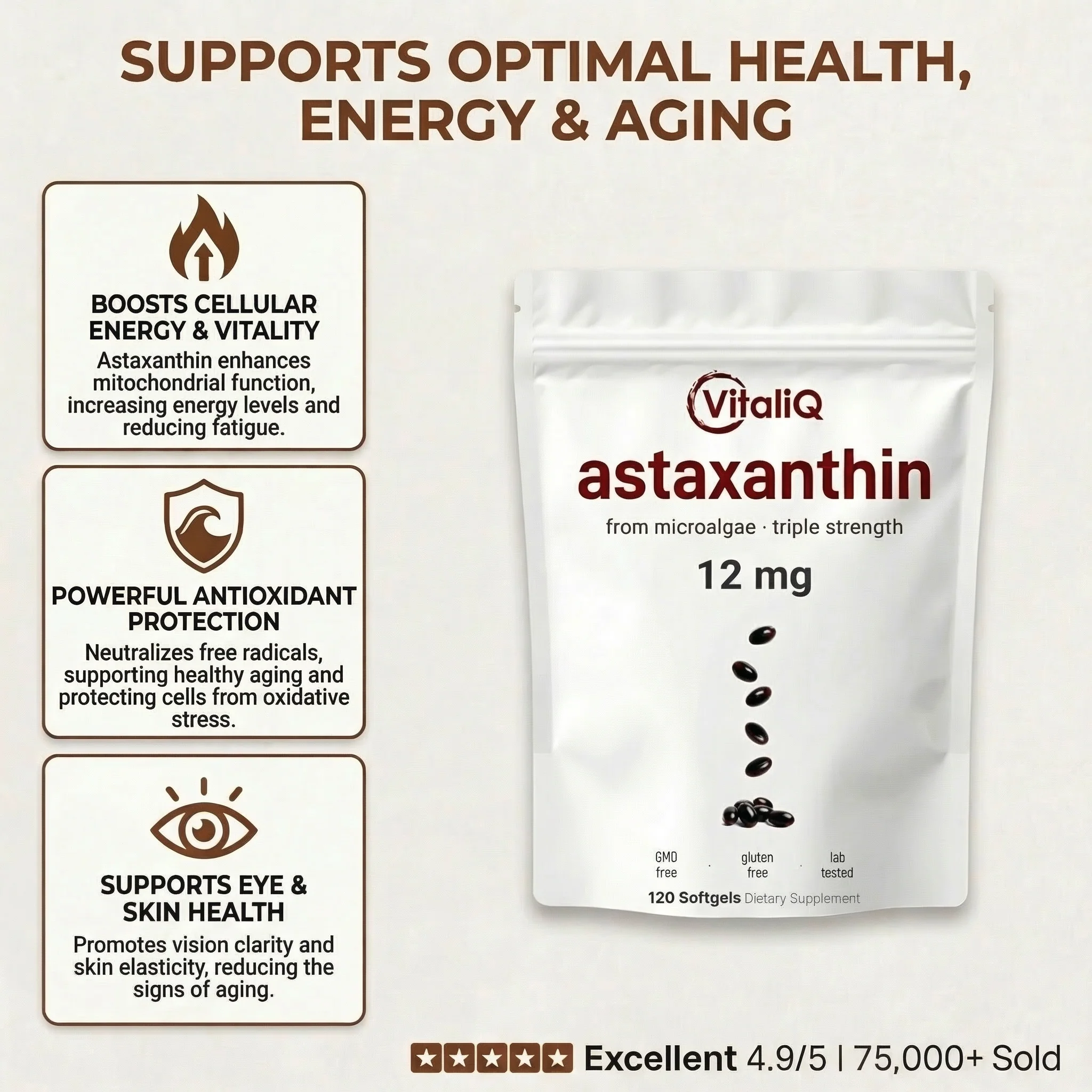 Pure Astaxanthin with MCT oil